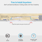 TORCHSTAR Basic Series 12-Pack 5CCT 8 Inch Ultra-Thin LED Recessed Lighting with J Box, CRI90, Aluminum, 2700K3000K3500K4000K5000K, 5%-100% Dimmable Slim Recessed Downlight, 18W 1450LM, ETL & ES