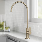 KRAUS Oletto Single Handle Drinking Water Filter Faucet for or Water Filtration System in Spot-Free Antique Champagne Bronze, FF-103SFACB