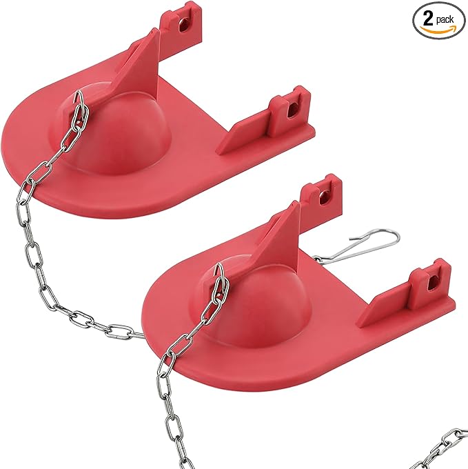 2 Inch Shark Fin Toilet Flapper Compatible with Kohler GP1078440, Toilet Flapper Replacement Part, for Kohler Toilet Tank Parts Red (2 Pack)