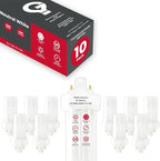 GoodBulb 18 Watt CFL Light Bulbs 4 Pin GX24Q-2 Base 3500K Neutral White 18W High Output 1200 Lumens Triple Tube Compact Fluorescent Light Bulbs Plug-in 10 Pack