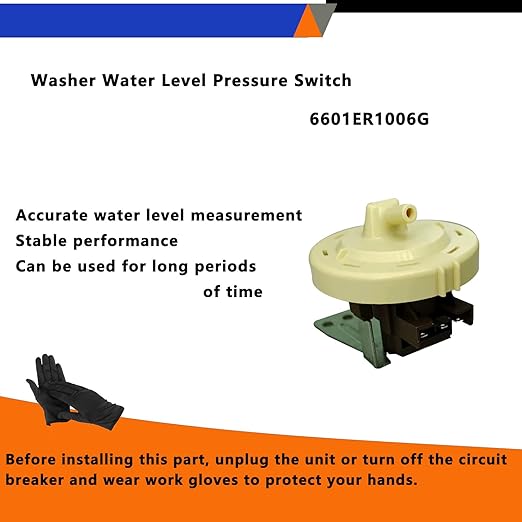 6601ER1006G Washer Water Level Switch for LG Washer Water Level Pressure Switch 6601ER1006E 6601ER1006S