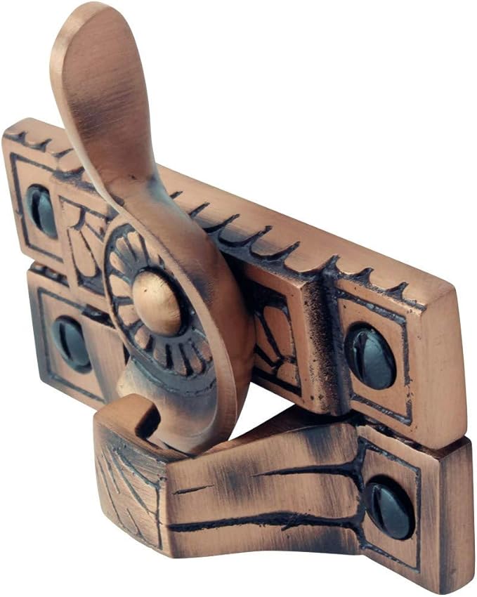 Renovators Supply Manufacturing Window Sash Lock 2.7 in. Solid Cast Brass Victorian Style Window Locks with Mounting Hardware