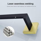 TRUSTMI Contemporary 5-Pieces Bathroom Hardware Set Stainless Steel Towel Bar Accessories Wall Mounted, Matte Black and Brushed Gold