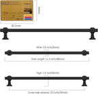 Amerdeco 10 Pack Matte Black Cabinet Pulls 10 Inch(254mm) Hole Center Drawer Pulls Cabinet Hardware Kitchen Cabinet Handles for Bathroom Dresser Pulls ZH0069