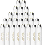 25 Pack F32T8/841 Fluorescent Tube 48 Inch, T8 Fluorescent Light Bulb 4 Foot 32 Watt 4100K Cool White 2600 Lumens G13 Base
