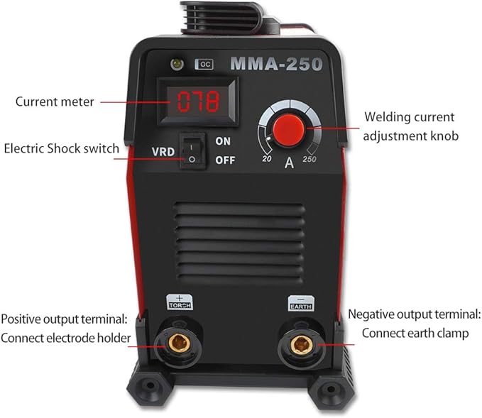 Shikha 250Amp ARC Welding Machine Dual 110 220 volts,Portable DC Inverter Welder 20-250Amp IGBT Digital Display LCD with Welder Inverter Welding Machine Kits
