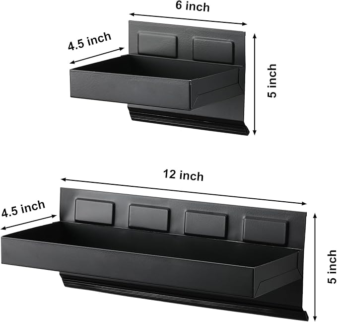 Mayouko Magnetic Toolbox Shelf, Tray and Holder, 4-Piece Magnetic Toolbox Tray Set Tool Box Cabinet Side Shelf Storage, Workshop