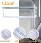 10-Pack T8 U Bend LED Tube Light 2FT 24W (60W Equivalent) U Shaped Bulb 6000K Daylight White 2640lm for Fluorescent Replacement, Dual-End Powered