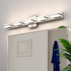 mirrea 32" Brushed Nickel Vanity Lights for Bathroom 5 Light Vanity Lighting Fixtures for Mirror 3 CCT Adjustable LED Vanity Light