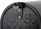 Black Metal Mailbox, Galvanized Steel Outside Mailboxes, Standard Medium Capacity, 20 x 8.7 x 6.7 Inches
