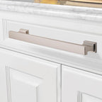 COTYKILEY 10 Pack 6.2Inch(160mm) Brushed Satin Nickel Cabinet Handles Kitchen Cabinet Pulls Cabinet Door Handles Kitchen Cabinet Hardware Cupboard Drawer Pulls Dresser Handles