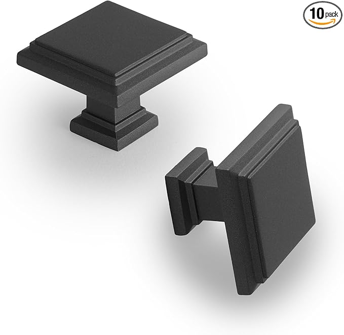 10 Pack Matte Dark Gunmetal Gray Cabinet Knobs Drawer Knobs Modern Cabinet Pulls Kitchen Cabinet Handles Kitchen Cabinet Hardware Timeless Drawer Pulls for Dresser Cupboard Wardrobe, Gray(1x10)