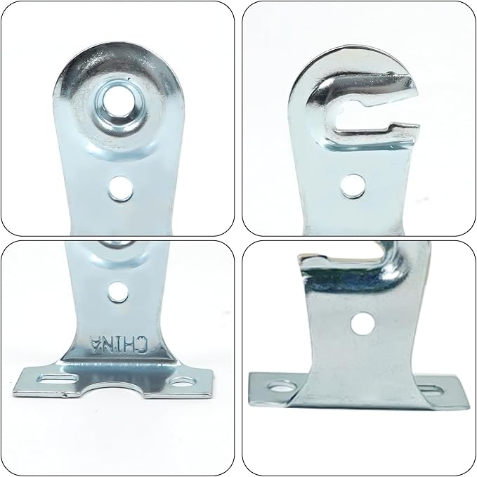 Roller Shades Bracket,4 Pairs Blind Brackets for Roller Window Shades,Metal Roller Shade Hardware with Screws,Outside Mounted Window Blind Brackets for Livingroom Bedroom Office, Silver