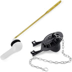 iFealClear Universal Toilet Handle Replacement Kit Front Mount with 2-Inch Rubber Toilet Flapper Replacement, Toilet Tank Parts Compatible with Kohler, American Standard, TOTO, Mansfield, White