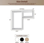 ROOMTEC Modular Closet System, 52" Wall-Mounted Closet Organizer with Hanging Rods, Wooden Tower for Walk-In Closets, Wardrobe Storage Kit, White