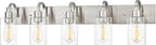 Emliviar 5-Light Bathroom Vanity Light Fixture, 37" Bath Wall Light Fixtures in Brushed Nickel Finish with Clear Glass, YCE237B-5W BN