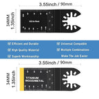 100pcs Oscillating Saw Blades Universal Wood Multitool Blades Quick Release Oscillating Tool Blades Kits Fit Porter Cable Black & Decker Rockwell Ridgid Ryobi Milwaukee Chicago Craftsman