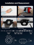 Permanent Outdoor Lights 150ft,RGBW Eaves Light with 108 LED Lights,111+ Scenes Modes Outdoor Lighting, Waterproof Permanent Light for Daily Holiday Halloween Decorations, Works with Alexa,Black