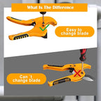 DOMINOX PVC Pipe Cutter, Cuts up to 1-5/8" PEX, PVC, PPR, Plastic Hoses& Plumbing Pipes,Ratchet PVC Cutter Tool with SK5 Blade and Aluminum Alloy Body