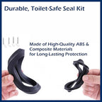 Toilet Wax Ring Replacement Kit，Premium Toilet Seal and Gasket Replacement，Toilet Flange Repair Kit Include Hardware Nuts, Washer, Bolts and Bolt Caps