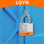 Padlocks with Same Key, LQYN 12 Pcs Laminated Keyed Padlock (1-9/16", 40mm), Keyed Alike Locks, Normal Shackle, for Storage Locker, Hasp Latch, Toolbox, Sheds