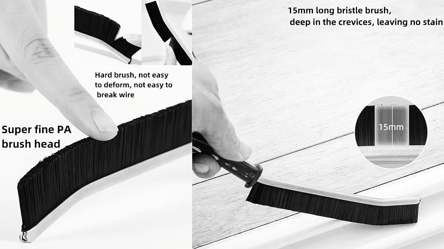 11 PCS Crevice Cleaning Brush,Hard Bristle Crevice Cleaning Brush,Crevice Cleaning Tool is Effective to Clean The Small Gap of Kitchen, tolilet and Windows.