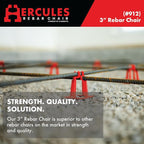 HERCULES 3" Rebar Chair - (50 Count) Superior Strength & Quality Concrete Snap Rebar Chair