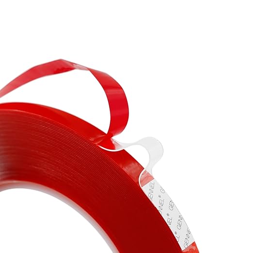 Clear Double Sided Tape, 8mm x 15m x 0.5mm Thickness, Strong Acrylic Adhesive Transparent, for Phone LCD Laptop Screen Case Repair Plastic Wood Metal DIY Glass Mounting