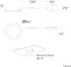 Builder Essential 7in 1,150 Lumens Round LED Recessed Light and Housing for Remodel or New Construction with 5-CCT 2700-3000-3500-4000-5000K in White (Pack of 6) IC-Rated