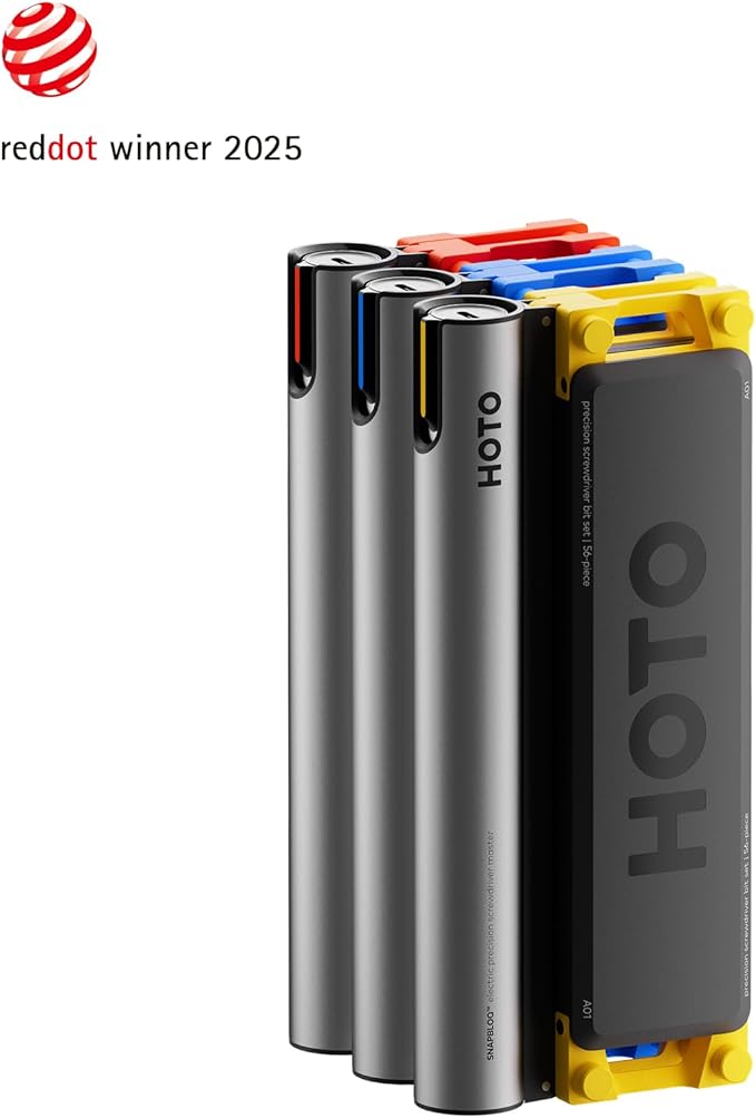 HOTO SNAPBLOQ 3-in-1 Master DIY & Repair Tool Kit, Brushless Motor, Magnetic Attachment System, 114 Extensive Accessories, Mini Tool Kit for 3D Printer Sanding, Electronics, PCB, Jewelry, DIY Crafts