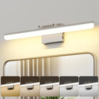 Brushed Nickel Vanity Light 24", 5CCT Dimmable LED Bathroom Light Bar, 18W Wall Mount Fixture with Adjustable Angle & ETL Driver – Modern Lighting for Bathroom, Powder Room, Bedroom