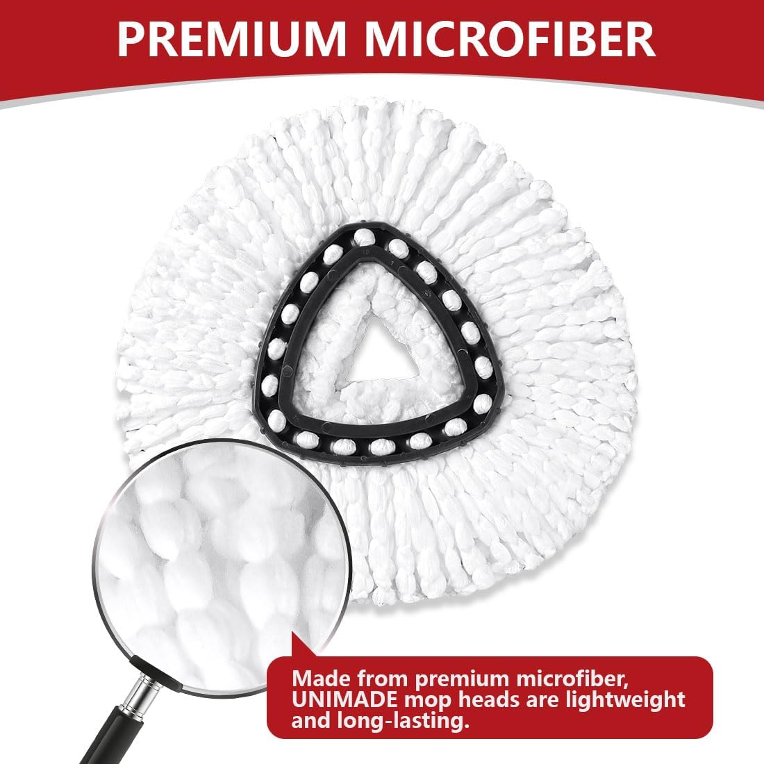 20 Pack Mop Heads Replacements for O-Cedar EasyWring Spin System, Microfiber Spin Head Mop Refills Bulk, Deep Clean, Machine Washable Mop Replacement Heads for Home and Commercial