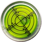 Aluminium High Precision Horizontal Leveler Bead Bubble Level Tool Circle Round Diameter 1.2 Inch 30mm (Silver,Green)