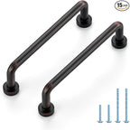 JOY DECOR Cabinet Pulls – 3-3/4 Inch Hole Center, Oil Rubbed Bronze, 15 Pack, Zinc Alloy Cabinet Handles for Drawers & Cupboard – Vintage Style Hardware for Kitchen, Bathroom, Dresser