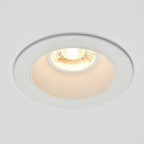 Maxxima 4 in. Ultra-Thin Recessed Anti-Glare LED Downlight Canless IC Rated 1200 Lumens 5 Color Temperature Selectable 2700K/3000K/3500K/4000K/5000K Dimmable White Trim, 90 CRI, Junction Box Included