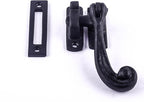 Renovators Supply Manufacturing Black Wrought Iron Window Sash Lock 3.75 in Window Locks with Mounting Hardware Pack of 3