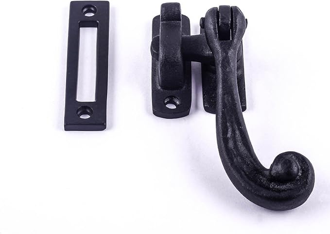 Renovators Supply Manufacturing Window Sash Lock 3.75 in. Wrought Iron Traditional Window Locks with Mounting Hardware