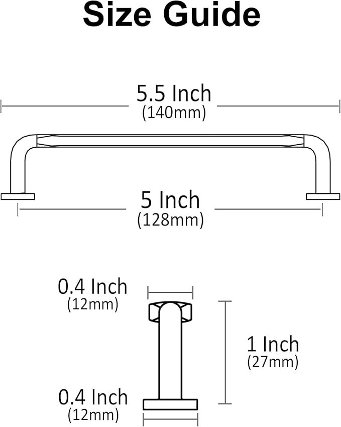 Alzassbg 10 Pack Brushed Gold Cabinet Handles, 5 Inch(128mm) Hole Centers Arch Modern Cabinet Pulls Kitchen Cabinets Hardware for Cabinets and Drawers AL3503BG