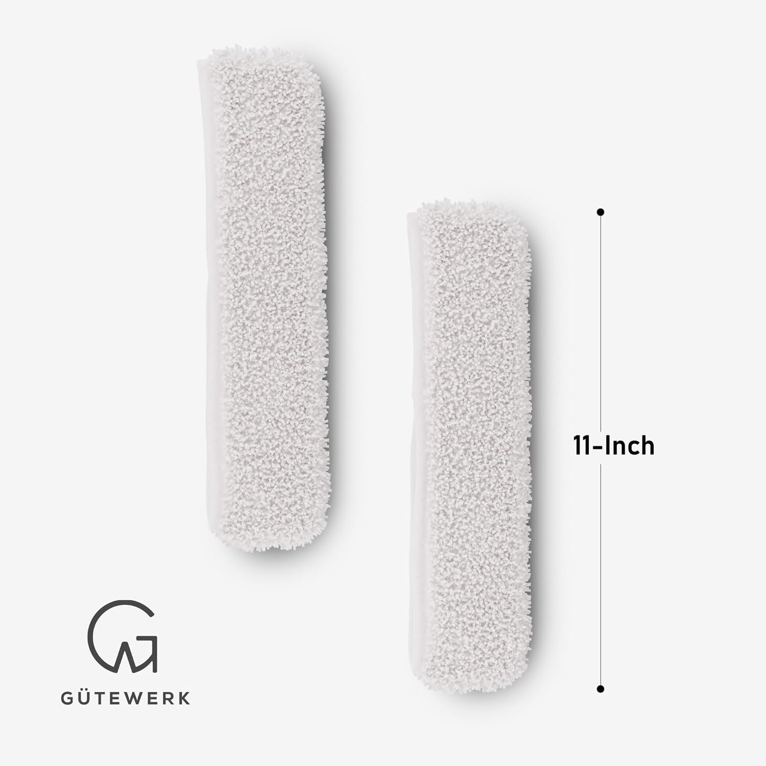 GÜTEWERK 2× Microfibre Cloths – Accessory for 11" Squeegee – Lint-Free, Streak-Free Cleaning for Car, Home, Kitchen, Windows & Glass – Cloths Only, Squeegee NOT Included