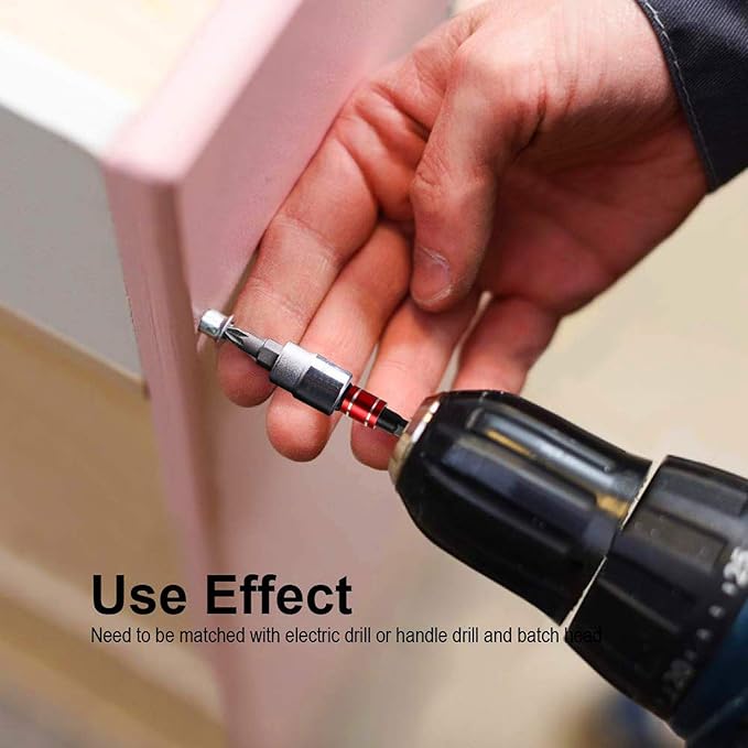 Socket Adapter Set, 1/4-Inch Hex Shank to 1/4, 3/8, 1/2-Inch Square Drive, 3-Piece Impact Grade Drill Bit Holders, Black