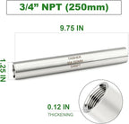 TAISHER 2PCS Stainless Steel Pipe Fittings, 3/4" NPT Female x 3/4" NPT Female Threaded, 10" Length Thickened Nipple Cast Pipe