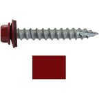 Jake Sales #14 Metal ROOFING SCREWS (250 Count) - 1-1/2" Dark Red Hex Washer Head - Self Tapping Metal to Wood Sheet Metal Roofing Siding Screws - EPDM Washer