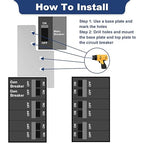 Generator Interlock Kit for Eaton Cutler Hammer 150-200 Amp Panels, 2 1/4" Inch Breaker Spacing, Safe & Easy Home Generator Connection (CH-5)