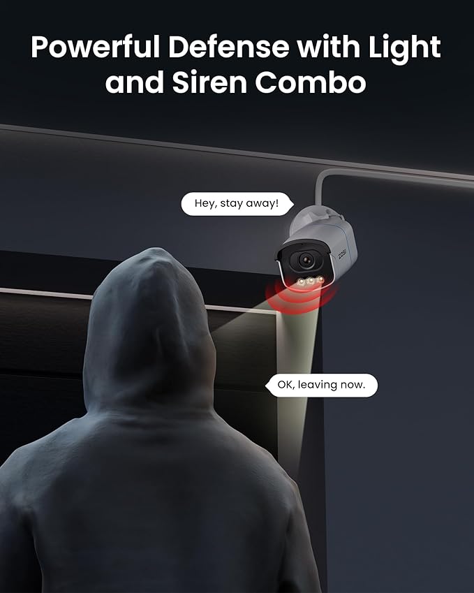 ZOSI 16CH 4K PoE Security Camera System,8pcs 4K C186 Aurora Lux Outdoor PoE Cameras with True Full Color Night Vision,Person Vehicle Detection,2 Way Audio,8MP 16CH NVR with 4TB HDD for 24/7 Recording