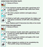 GreenFist Spray Buff Restorer Renewing Floor Finish Wax Polisher Buffer[ Removes Surface Marks, Conditioned, Dry and Spotless Floors ], 1 Gallon