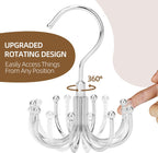 ZEDODIER Tank Top Hanger, Rotatable Bra Organzier for Closet, Max 24 Storage Capacity Sport Bra Holder, Metal Space Saving Closet Organizers and Storage, Silver