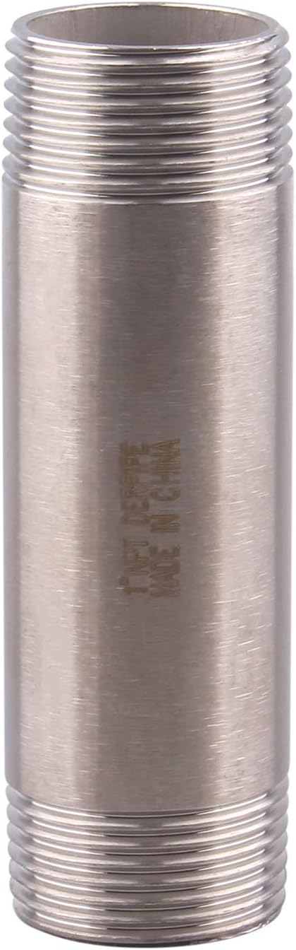 1" X 1" NPT Male Nipple Stainless Steel 304 Cast Pipe Coupling Fitting 4" Length