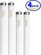 24 Inch T12 Fluorescent Tube Light Bulb 20 Watt Cool White, F20T12/CW 4100K Replacement for F20T12/CW/ALTO, F20T12/CW/ECO, F20T12/SP41/ECO G13 Base 1200 Lumens 4 Counts