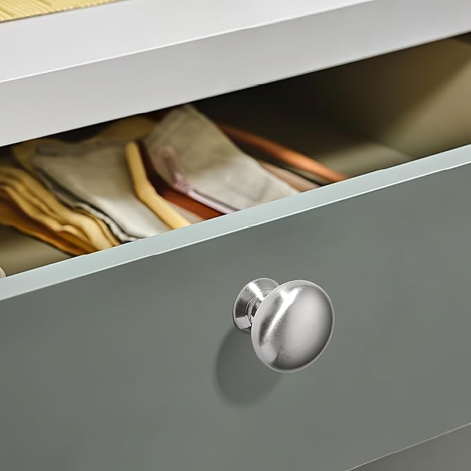 TUNNY 10 Pack Cabinet Knob- Brushed Nickel Furniture Hardware Handles for Kitchen Cabinets Bedroom Dresser Wardrobe Cabinet Pulls