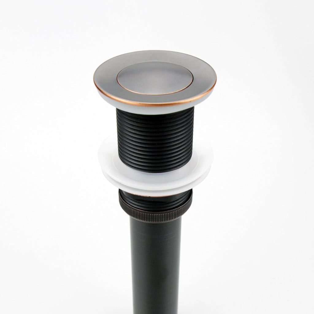 Oil Rubbed Bronze Pop Up Drain, Bathroom Vessel Lavatory Vanity Faucet Sink Drain Stopper, ORB without Overflow